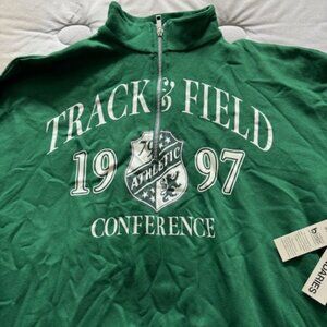 No Boundaries  Women (Juniors) Quarter Zip Sweatshirt Medium Soccer Green NWT